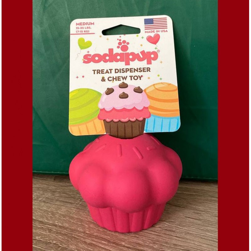 Pawsitive Shop Muffin (Distributeur de friandises) en Caoutchouc durable Le muffin (ou CupCake chez son fabricant) est creux 